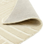 Mirage Carved Cream Cut Pile Rug - 230x160cm