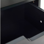 Habitat Dria 1 Drawer Glass Medium size Desk - Black