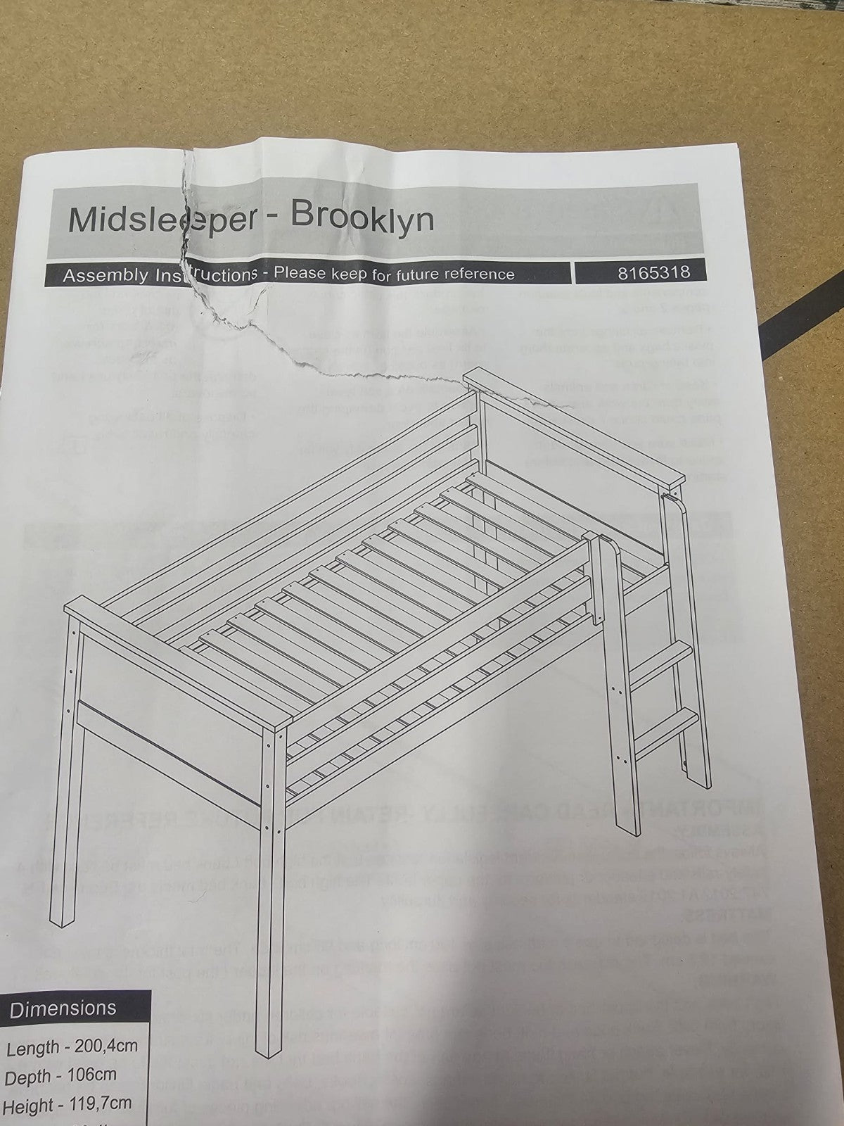 Habitat Brooklyn Mid Sleeper Bed Frame - White ( B Grade )