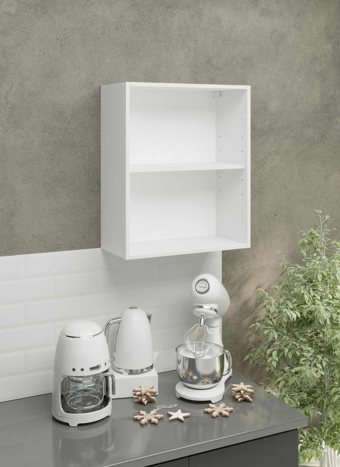 JD Greta Kitchen Wall Unit 600mm Kitchen Cabinet - White Matt (A-)