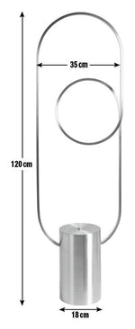 Habitat Pill LED Floor Lamp - Brushed Brass