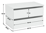 Holsted Medium 2 Drawer Internal Chest | Bedroom internal storage