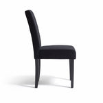 Home Midback Pair of Velvet Dining Chair - Black | Elegant Kitchen Accent