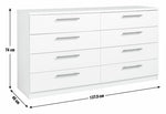 Home Brisbane 8 Drawer Chest - Oak | Smart Clothing Organization