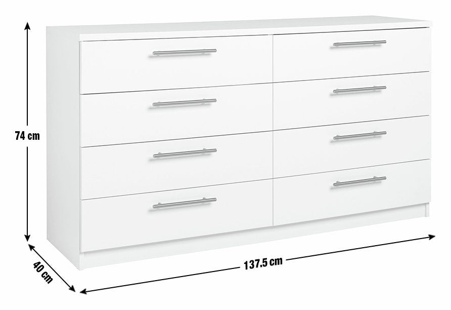 Home Brisbane 8 Drawer Chest - Oak | Smart Clothing Organization