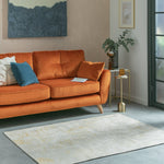 Habitat Distressed Abstract Gold Flatweave Rug - 230x160cm