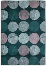 Home Skandi Leaf Teal Cut Pile Rug - 230x160cm