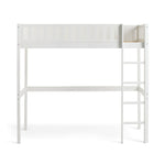 Ronnie High Sleeper Single Bed Frame - White | Space-saving high sleeper bed