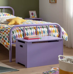 Home Kids Joni Toy Box Lilac | Children's Toy Storage Chest Bedroom Furniture