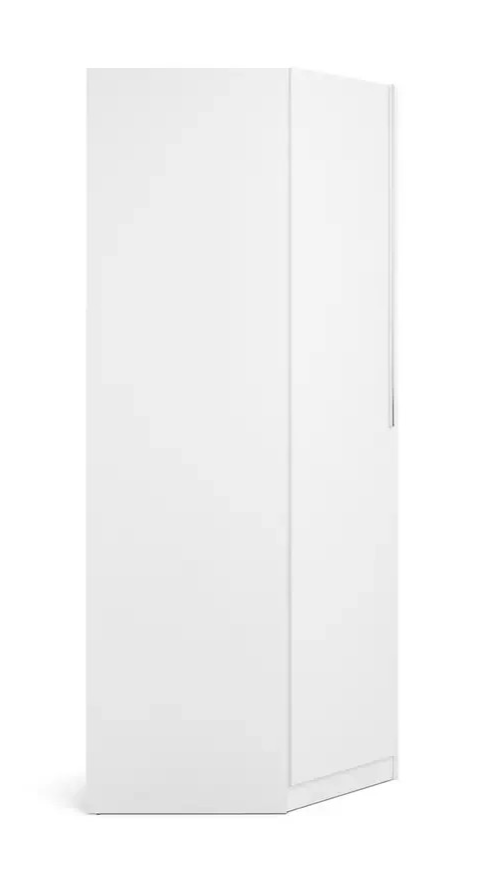Munich Corner 1 Door Wardrobe - White (B GRADE 1110)