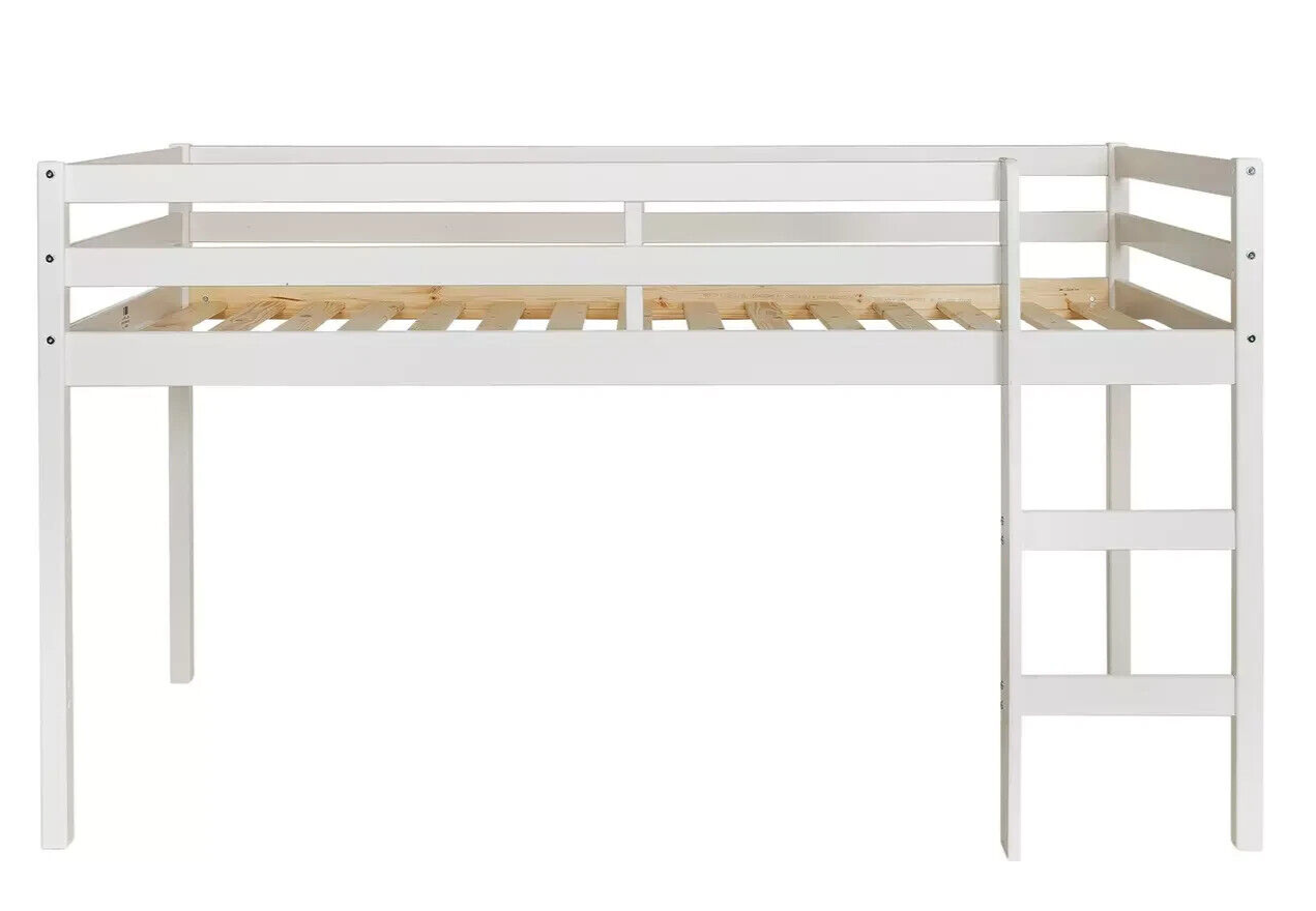 Kaycie Mid Sleeper Shorty Bed Frame - White