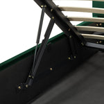 Home Pandora Kingsize End Lift Ottoman Bed - Green | lift-up storage bed