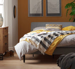 Mondial Double Bed Frame - Grey