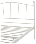 Fleur Small Double Metal Bed Frame - White | Bedroom Furniture for Teen or Guest
