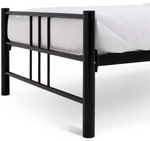 Atlas Single Metal Bed Frame Black | Modern Metal Bed Frame Single Size Bedroom