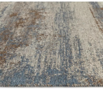 Distressed Abstract Blue Rug 120x170cm | Modern Living Room Floor Rug Carpet