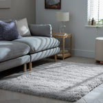 Airmaster Plain Silver Shaggy Rug - 230x160cm