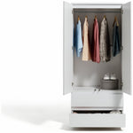 Jenson 2 Door 2 Drawer Wardrobe - Matte White | Simple Clothing Space