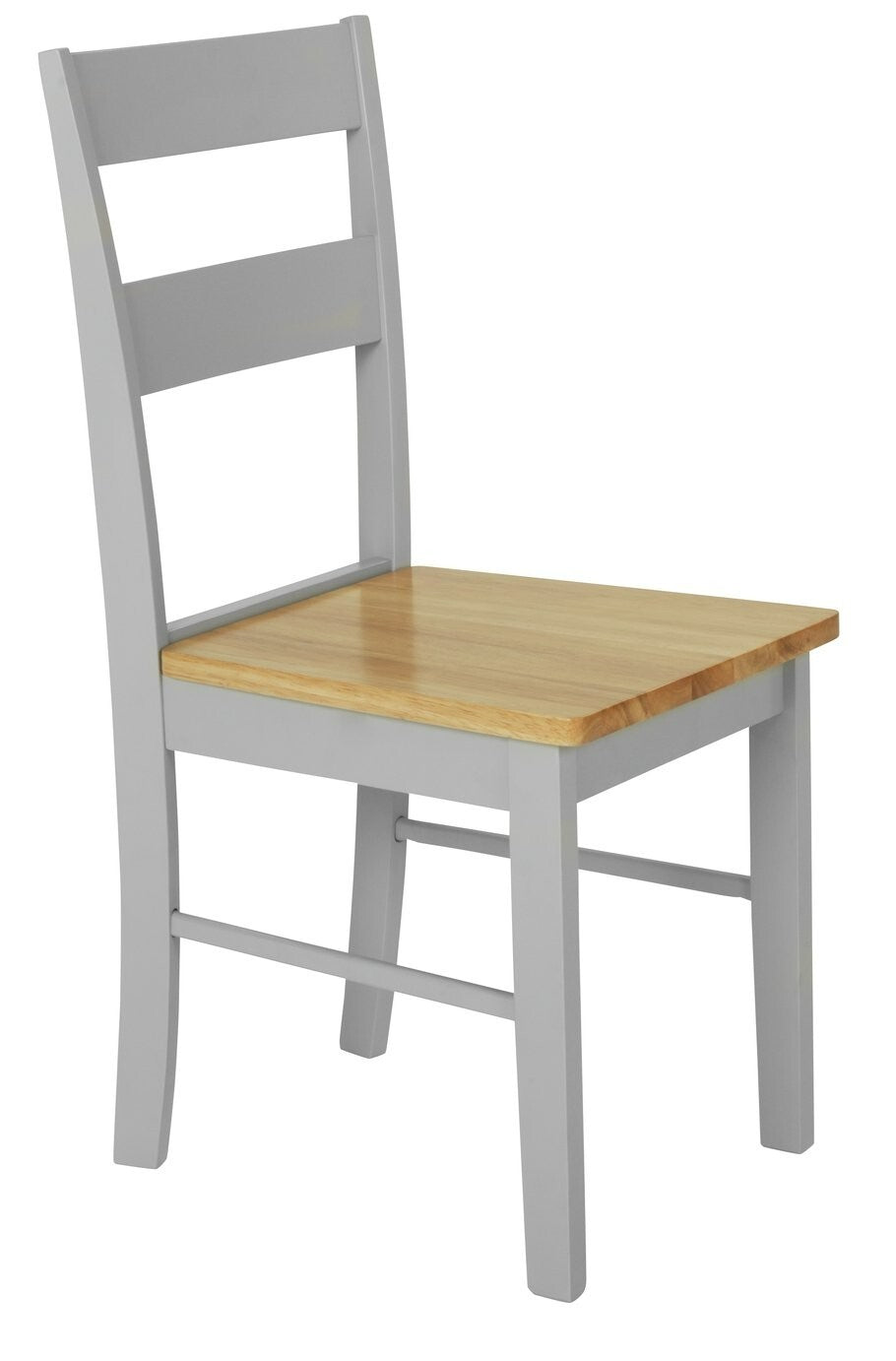Chicago Pair of Solid Wood Dining Chair- Grey & Oak