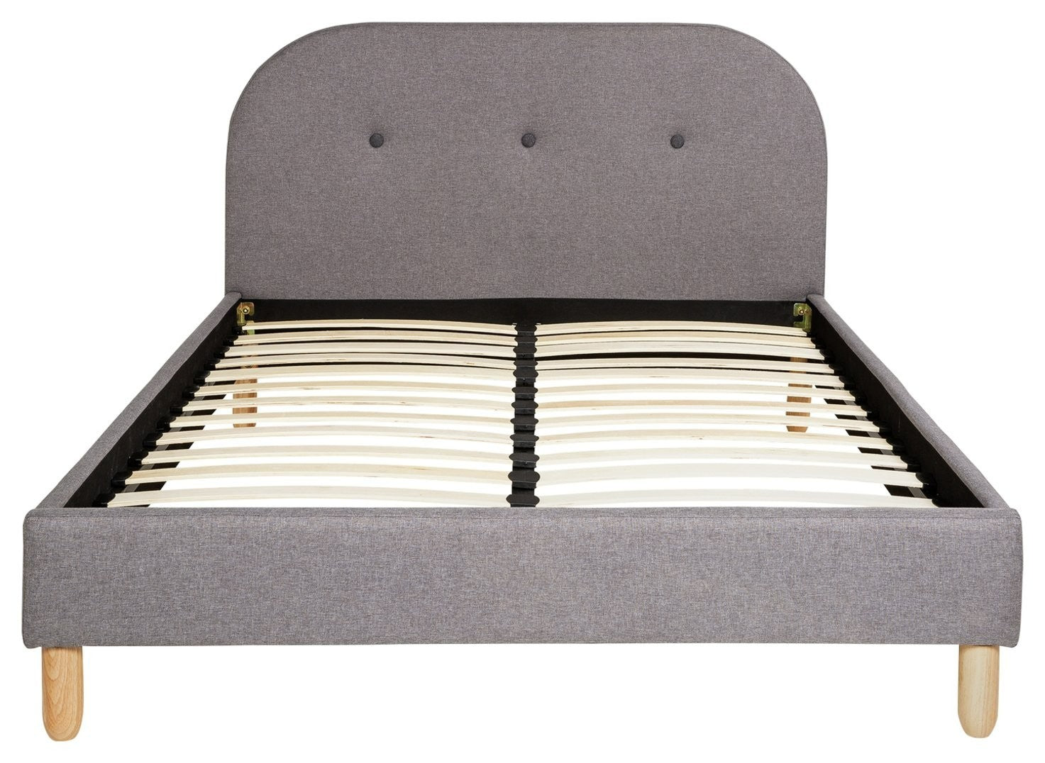 Elin Small Double Fabric Bed Frame - Light Grey | Calm Neutral Aesthetic
