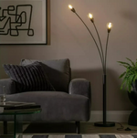Curico 3 Light Floor Lamp - Matt Black