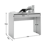 Home Pepper 2 Drawer Desk - Grey | Grey writing desk