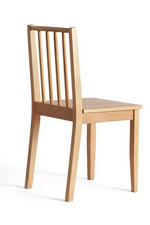 Nel Pair of Solid Wood Spindle Chairs Natural | Wooden Dining Chair Set
