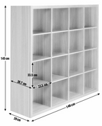 Squares Plus 16 Cube Storage Unit - White | Modular Home Storage