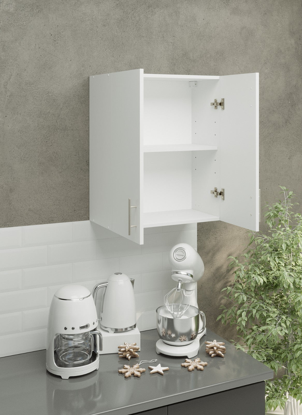 JD Greta Kitchen Wall Unit 600mm Kitchen Cabinet - White Matt (A-)