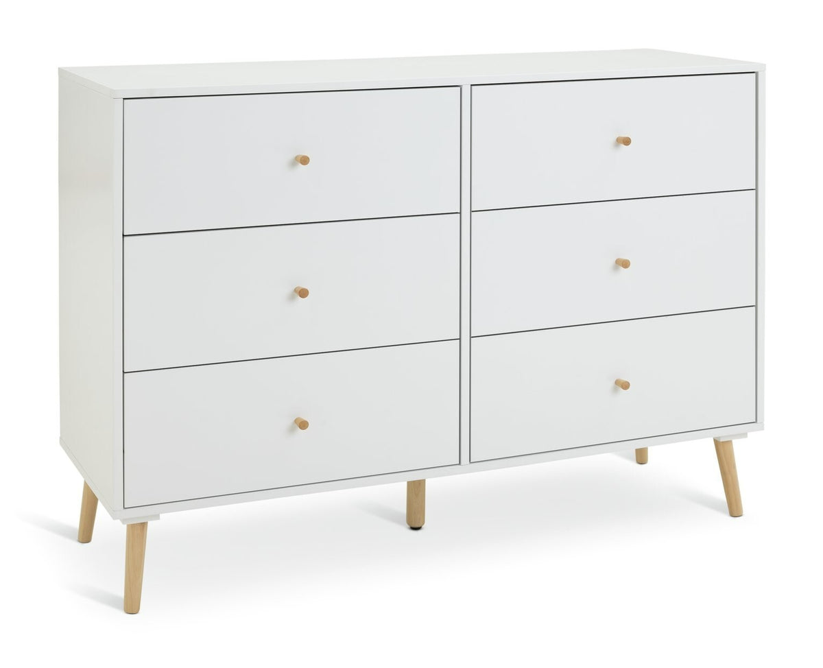 Otto 6 Drawer Chest - White (B Grade 1040.)