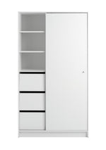 Home Malibu 1 Door Sliding Wardrobe - White ( B Grade )