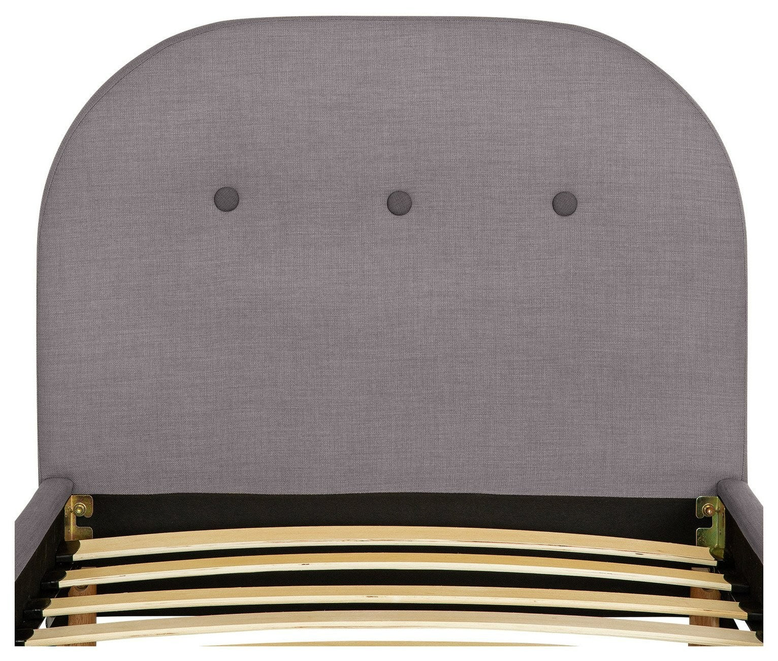 Elin Single Fabric Bed Frame - Light Grey | Calm Neutral Aesthetic