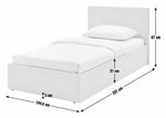 Home Heathdon Single End Lift Ottoman Bed - Silver | Tidy Bedroom Storage Bed