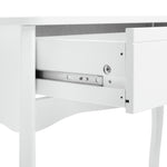 Home Amelie 1 Drawer Dressing Table - White | Stylish Makeup Station
