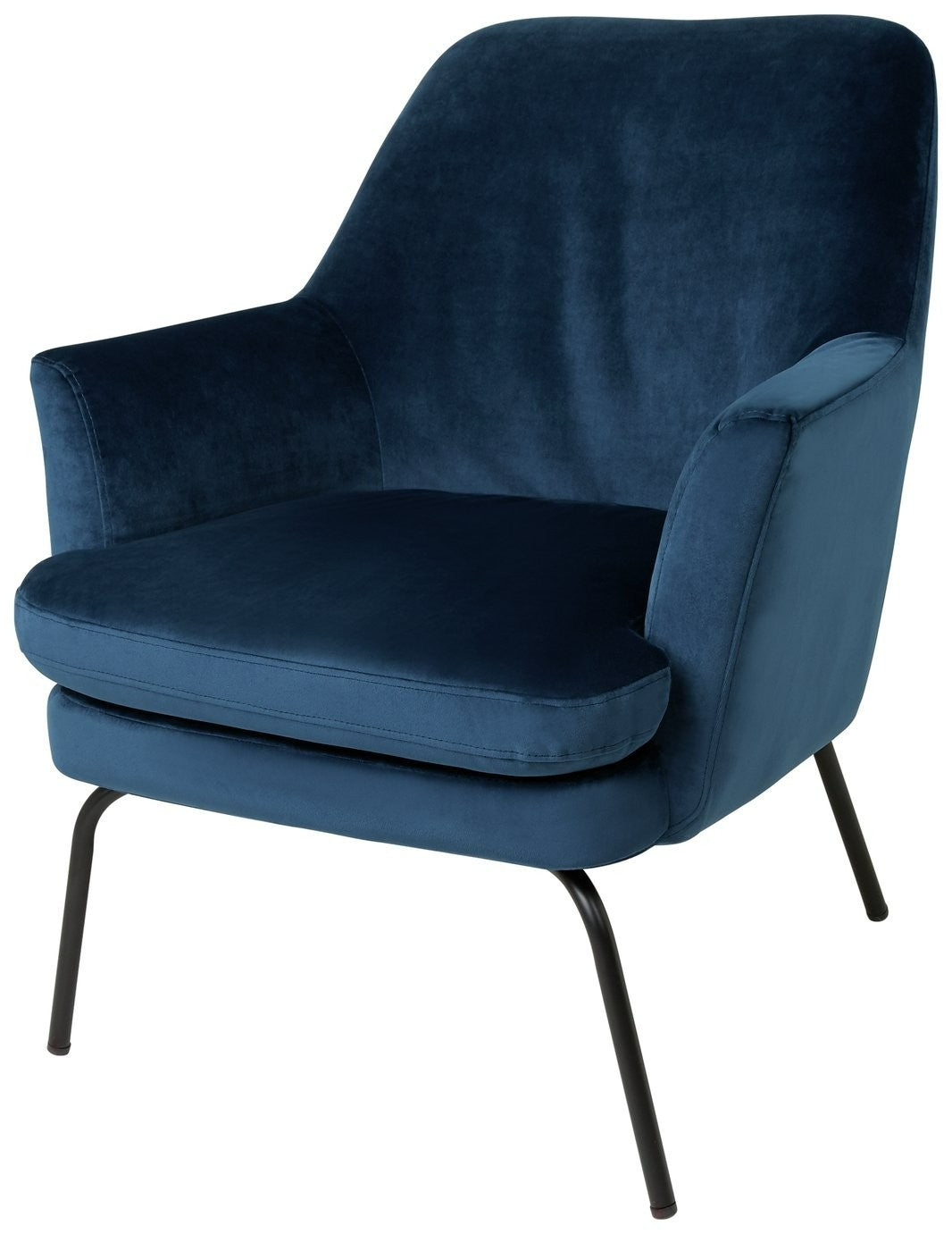 Celine Velvet Accent Chair - Blue | Vibrant Color Accent
