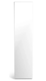 Atlas 1 Door Mirrored Tall Wardrobe - White | Minimalist Visual Style