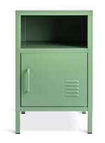 Stevie 1 Door Bedside Table Green | Bedroom Nightstand Storage Cabinet