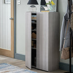 Seville 2 Door Shoe Storage Cabinet - Grey & Oak