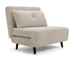 Roma Single boucle Chairbed - Cream | Small Sofa Bed Guest Chair