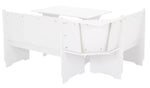Haversham Corner Dining Set & Bench - White