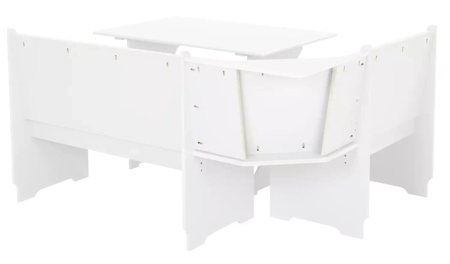 Haversham Corner Dining Set & Bench - White