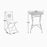 Home Mosaic 2 Seater Metal Garden Bistro Set | Outdoor Patio Furniture Set