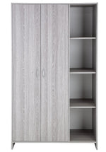 Home Seville 2 Dr Open Shelf Wardrobe -Grey Oak Effect (B Grade)