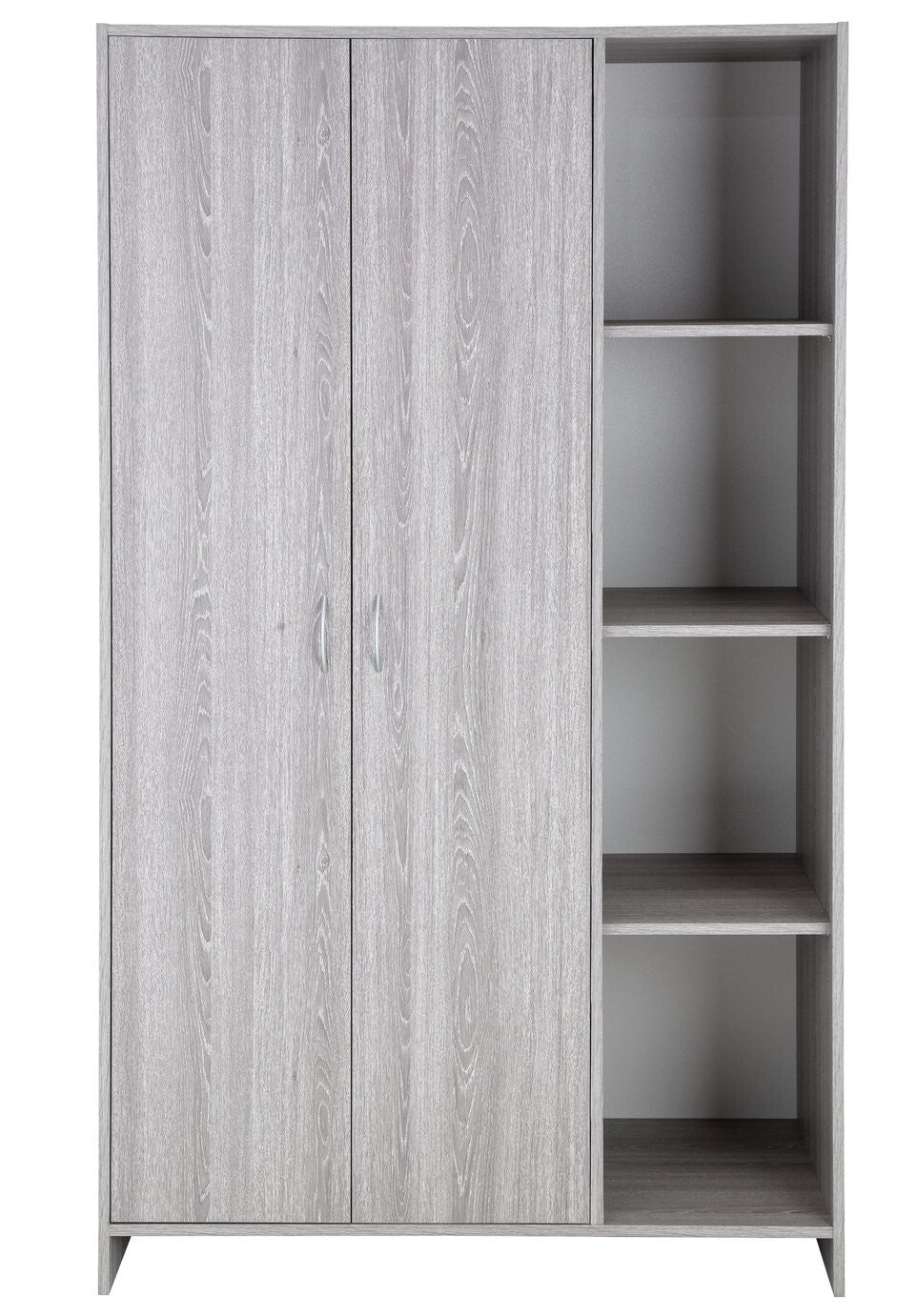 Home Seville 2 Dr Open Shelf Wardrobe -Grey Oak Effect (B Grade)