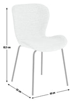 Etta Pair of Fabric Dining Chair - Natural | Modern Mealtime Seating