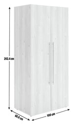 Atlas 2 Door Wardrobe - Oak | Contemporary Interior Style
