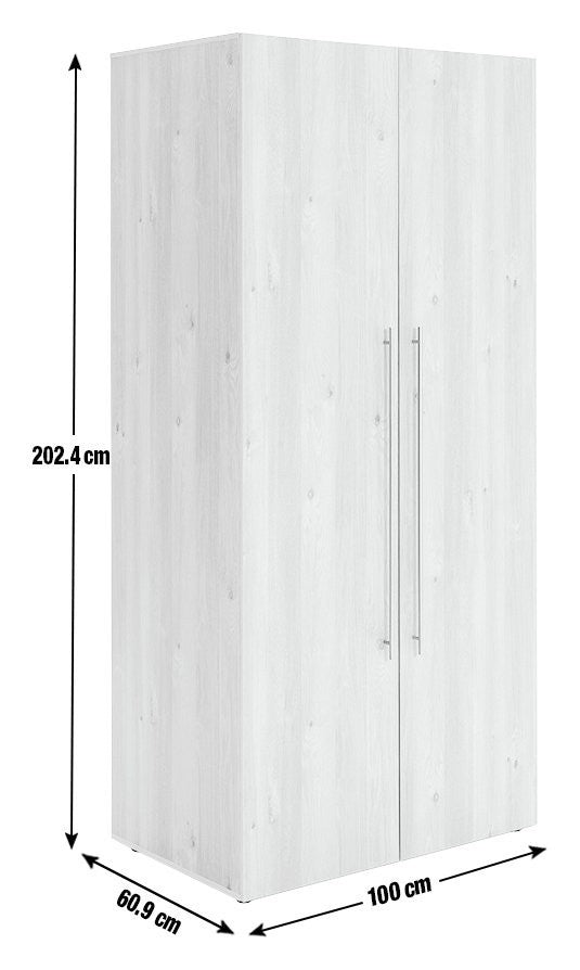 Atlas 2 Door Wardrobe - Oak | Contemporary Interior Style