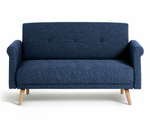 Habitat Home Evie Fabric 2 Seater Sofa in a Box Navy Blue | Compact Comfortable
