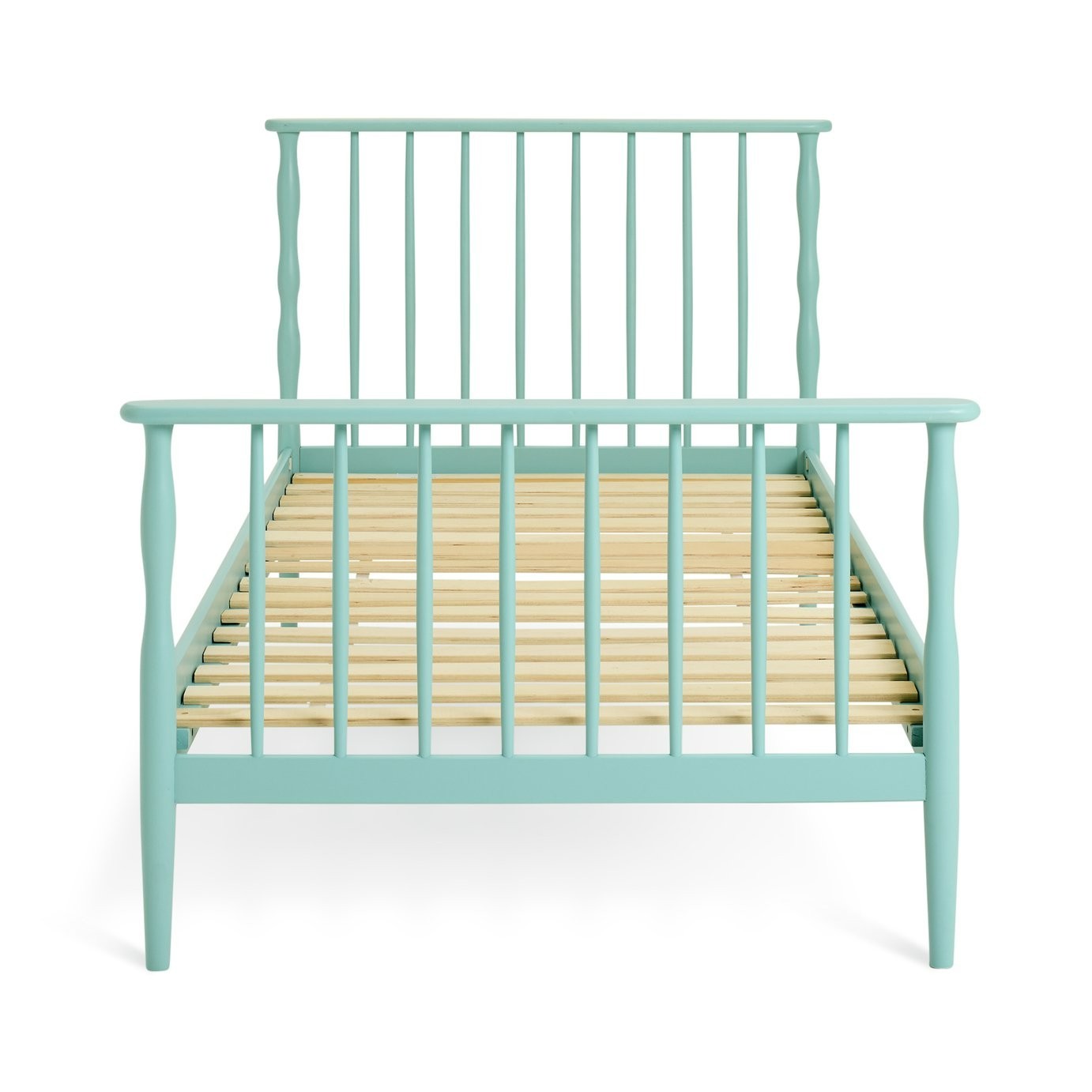 Kids Thea Spindle Single Bed Frame - Duck Egg Blue | Childrens Bedroom Furniture