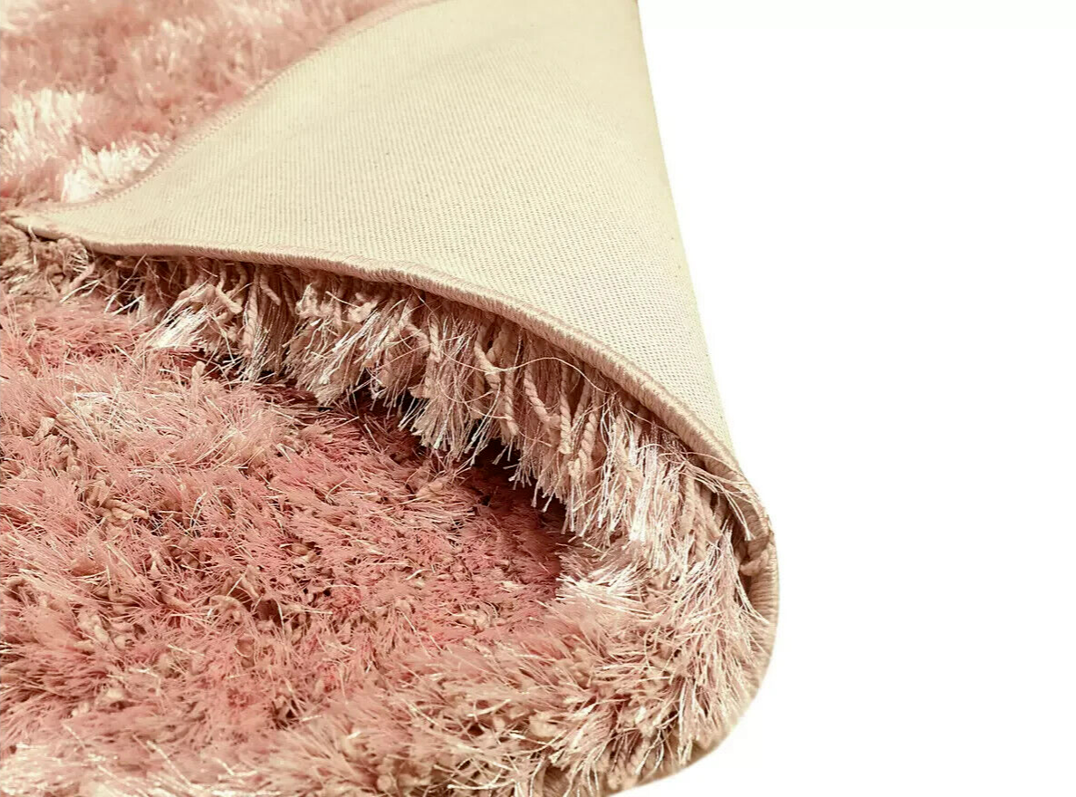Habitat Luxury Plain Shaggy Rug - 160x230cm - Blush Pink